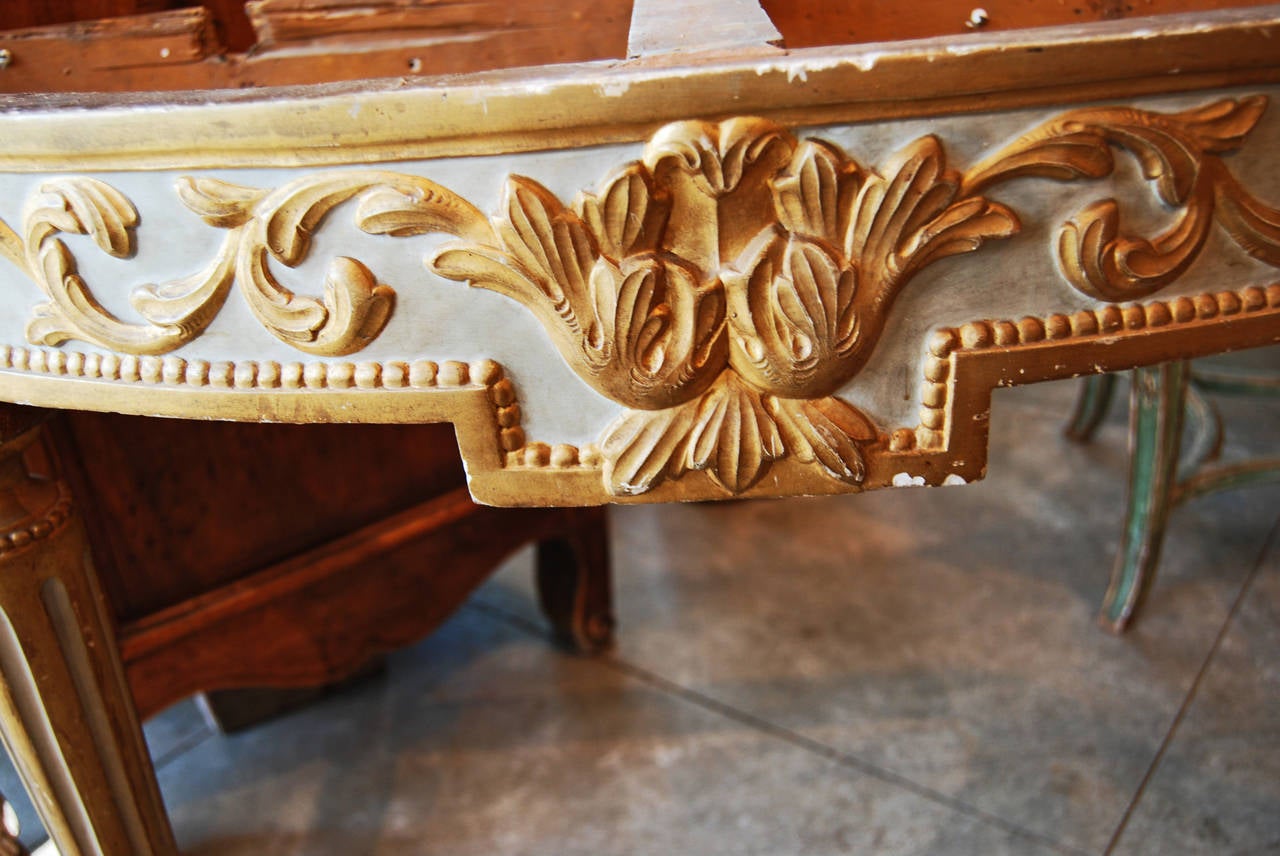 19th Century Gilded and Painted Console In Good Condition In New Orleans, LA