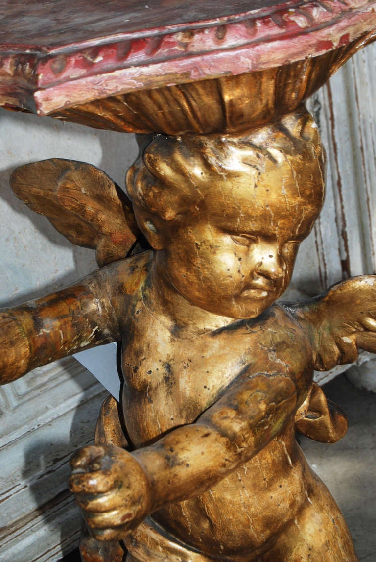 18th Century and Earlier 18thc. Italian Putti Console