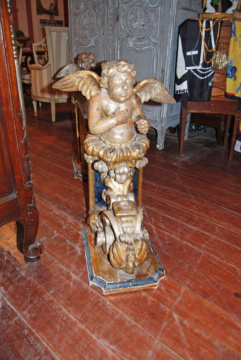 17th Century Italian Angel Console In Good Condition For Sale In New Orleans, LA