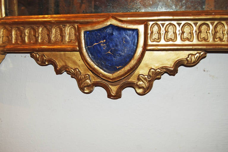 19th Century Painted and Giltwood Mirror In Good Condition For Sale In New Orleans, LA