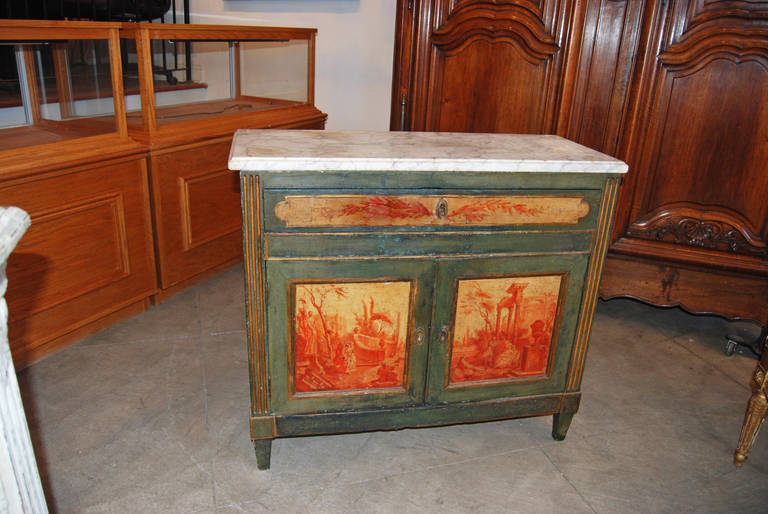 Beautiful 19th century painted Napoleon III chinois buffet.