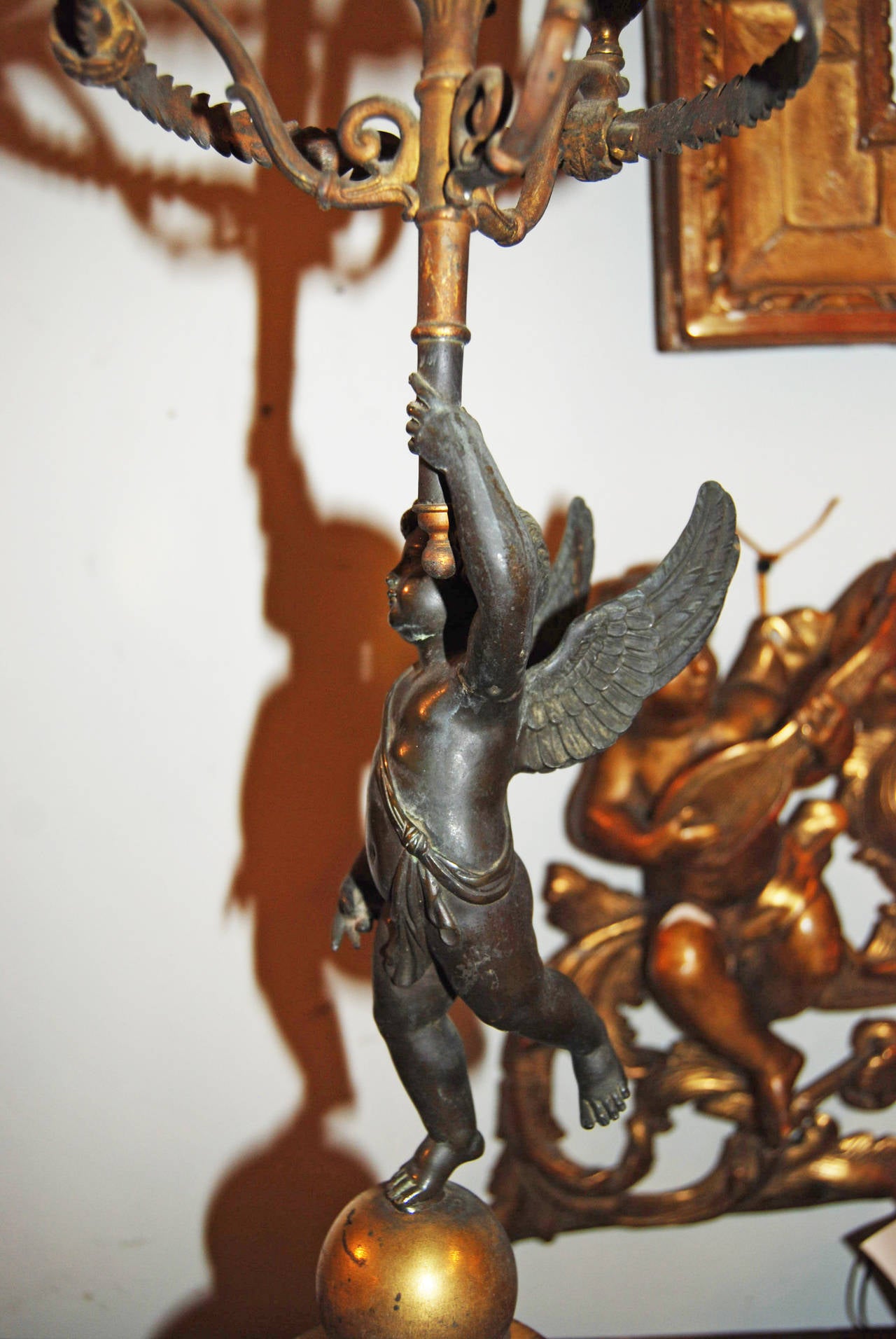 19th Century Bronze Figural Candlestick 2