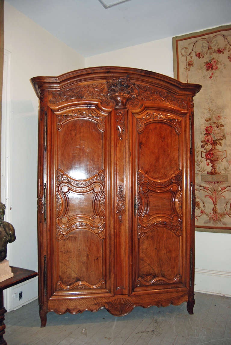 Spectacular 18th Century Walnut Armoire 2