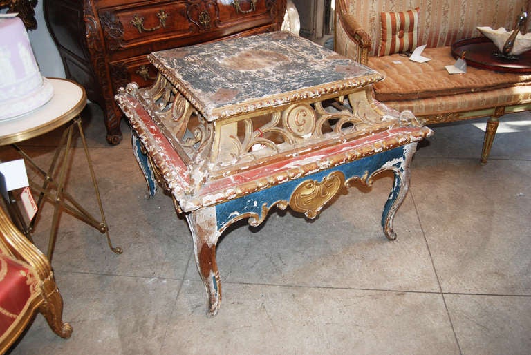 18th Century Louis XV Presentation Dessertiere In Distressed Condition In New Orleans, LA