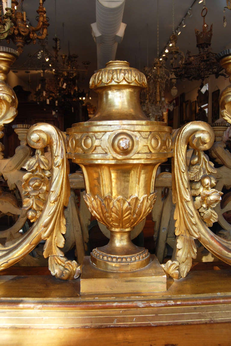 Giltwood Pair of 19th Century Grande Italian Cadelabras For Sale