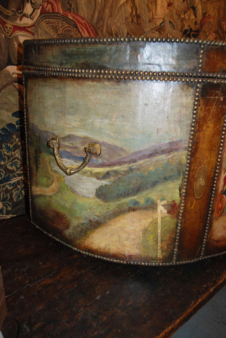 19th C. English Painted Trunk In Good Condition In New Orleans, LA