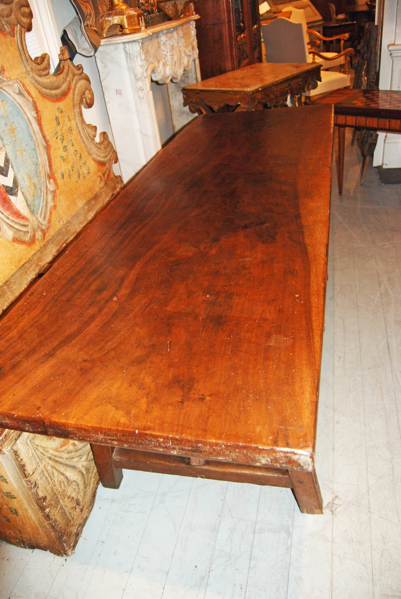 Walnut 18th Century Italian Refectory Table
