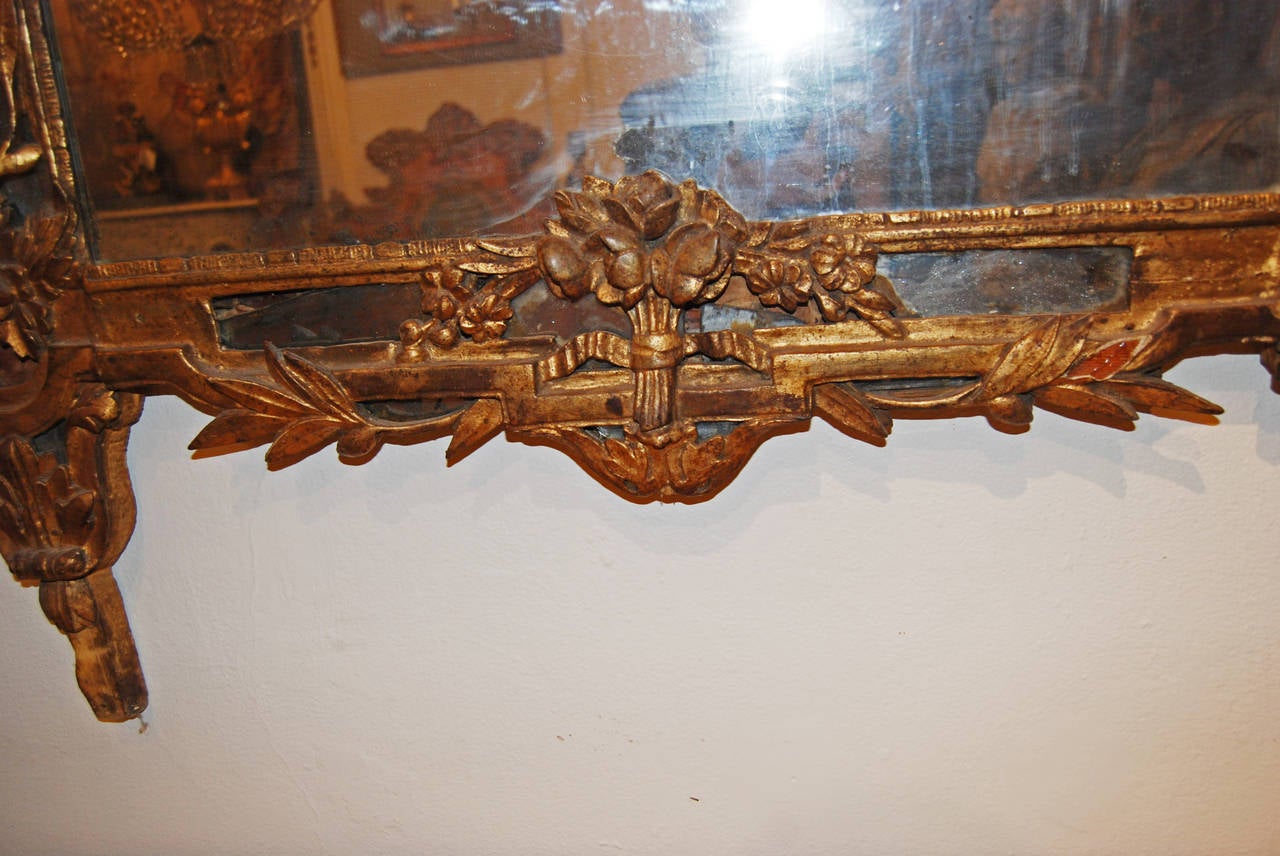 18th Century Regence Giltwood Mirror In Fair Condition In New Orleans, LA
