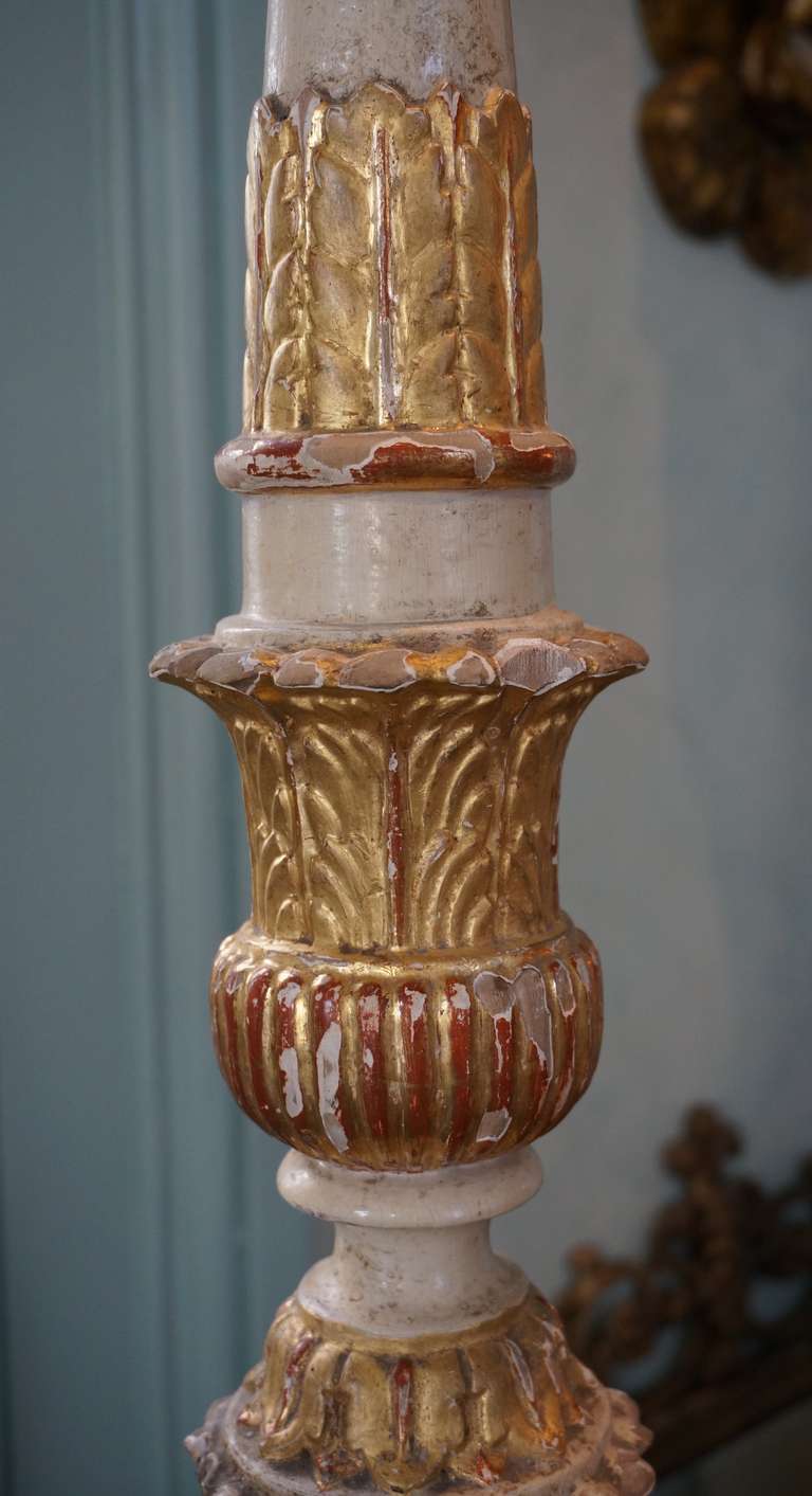 18th Century and Earlier 17th Century Italian Altar Candlesticks For Sale