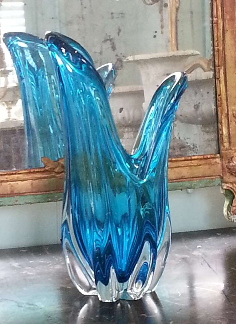 Glass 1960s Murano Vase For Sale