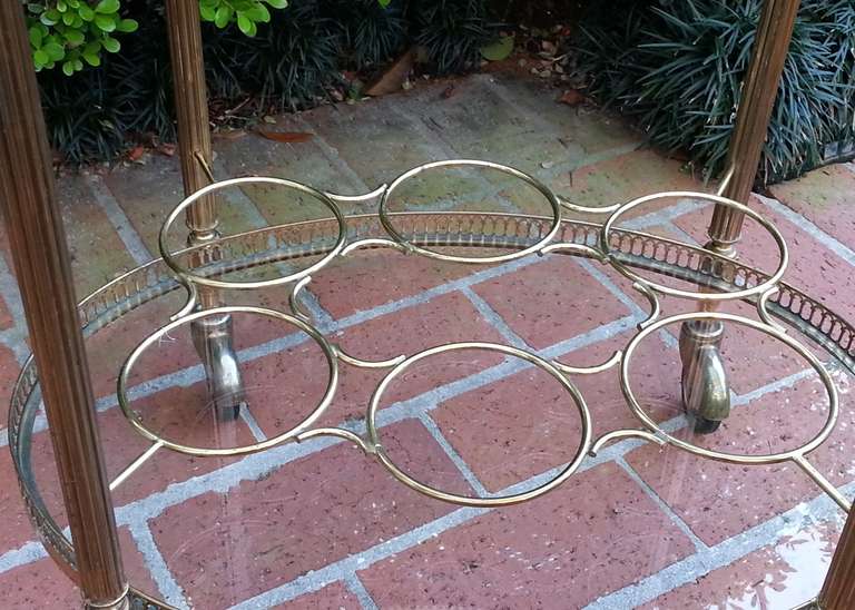 Mid-20th Century 1960s Oval Bar Cart For Sale