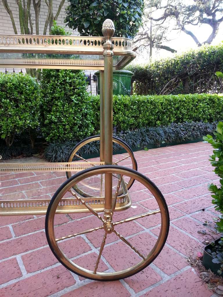 Maison Baguès Serving Cart In Good Condition For Sale In New Orleans, LA