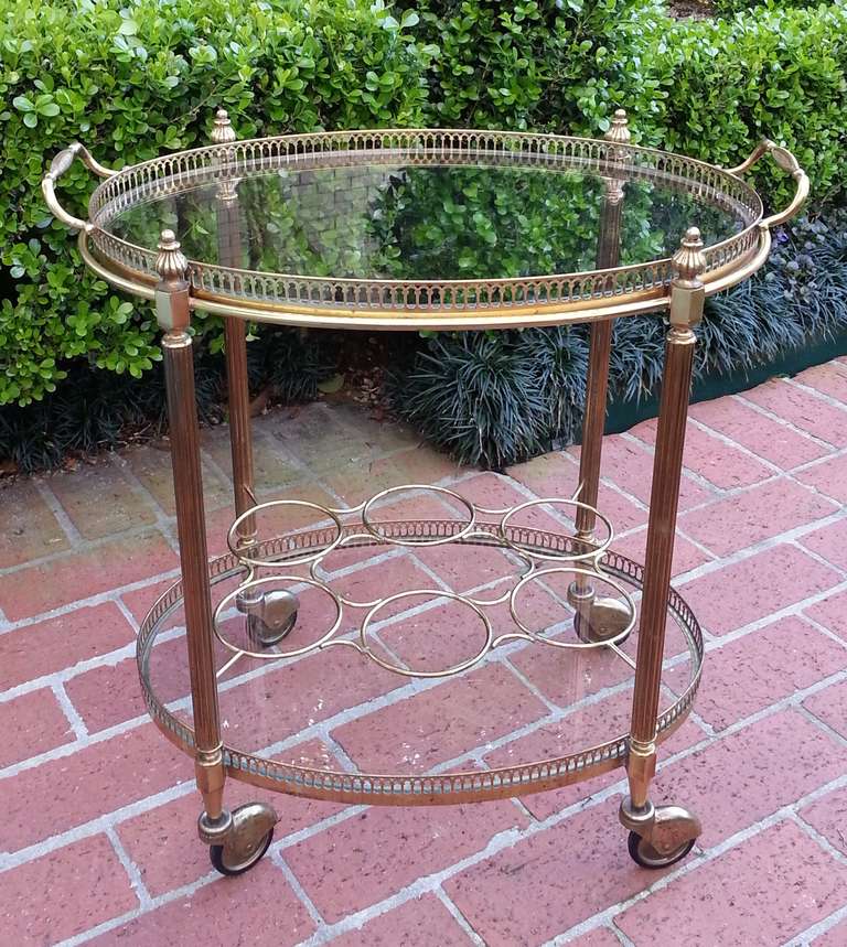 1960s Oval Bar Cart For Sale 1