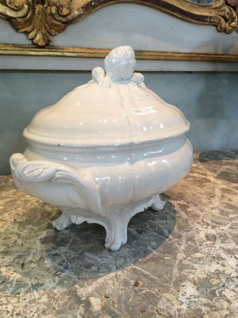 19th Century Oblong Artichoke French Tureen For Sale at 1stDibs