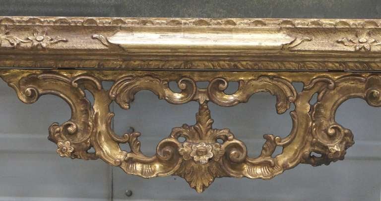 Italian Venetian Mirror with Mercury Glass For Sale