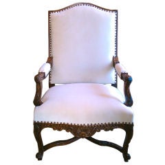 19th Century Regence Walnut Armchair