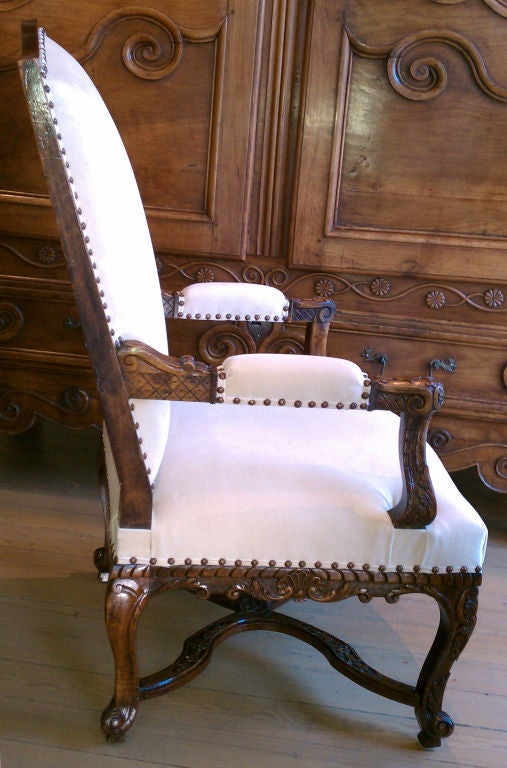 19th Century Regence Walnut Armchair