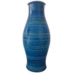 Vintage Flavia Blue Ceramic Vase