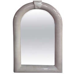 Karl Springer Style Arch Mirror
