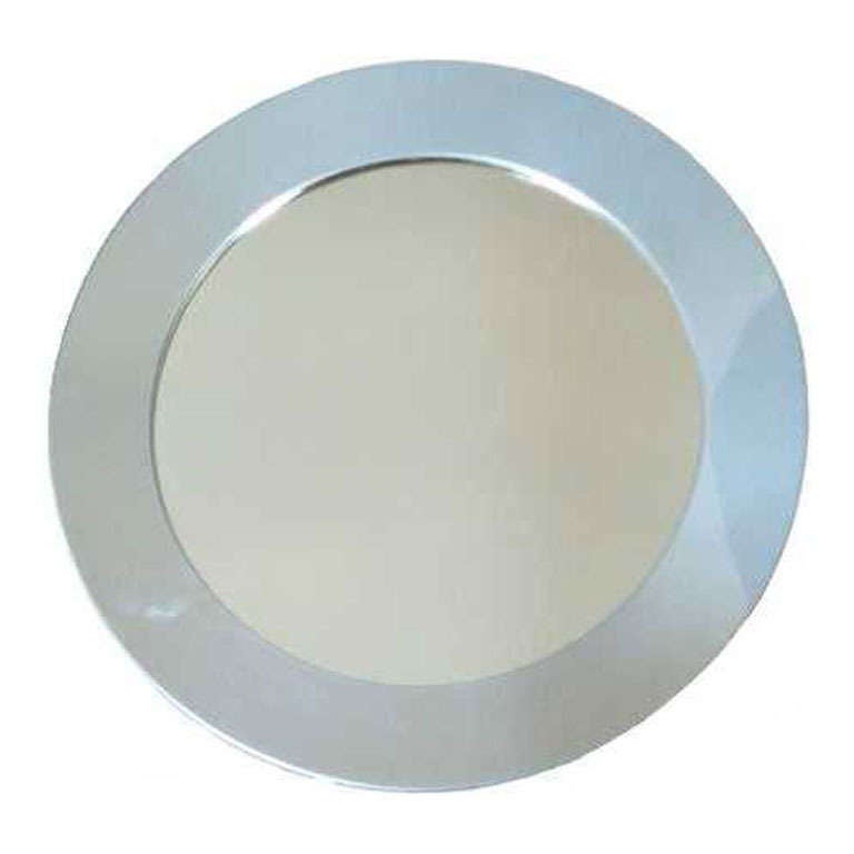 1970s Curtis Jere Round Mirror with Chrome Frame For Sale at 1stdibs
