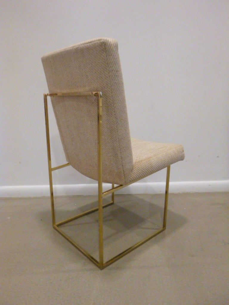 American Set of Six Brass Dining Chairs by Milo Baughman