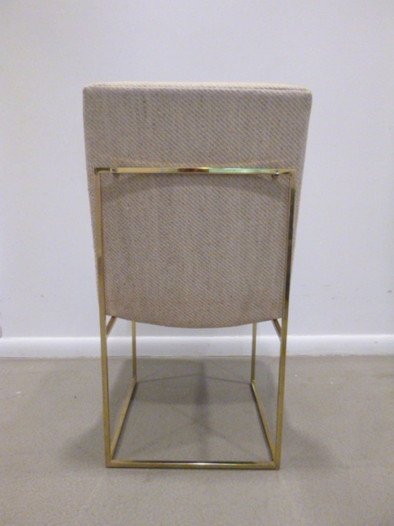 Set of Six Brass Dining Chairs by Milo Baughman In Excellent Condition In New York, NY