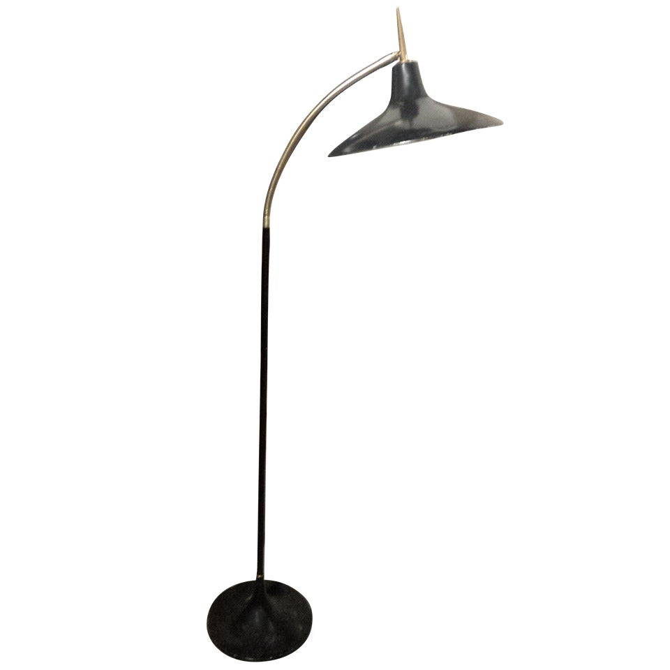 Black Gooseneck Floor Lamp by Laurel