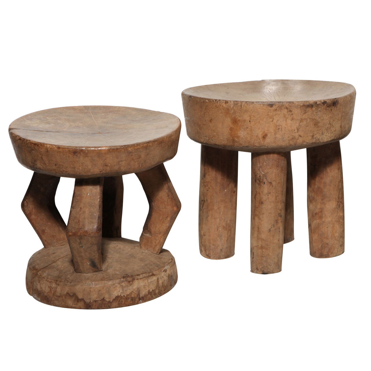 Selection of Small African Stools (Priced Individually)