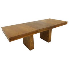French Modernist Oak Dining Table