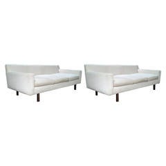 Matching Pair of Mid Century Danish Sofas 12