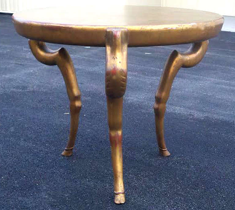 Very Rare Gilded Occasional Table by Sirmos