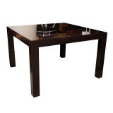 Parsons Occasional Table in Brown Lacquer by Milo Baughman