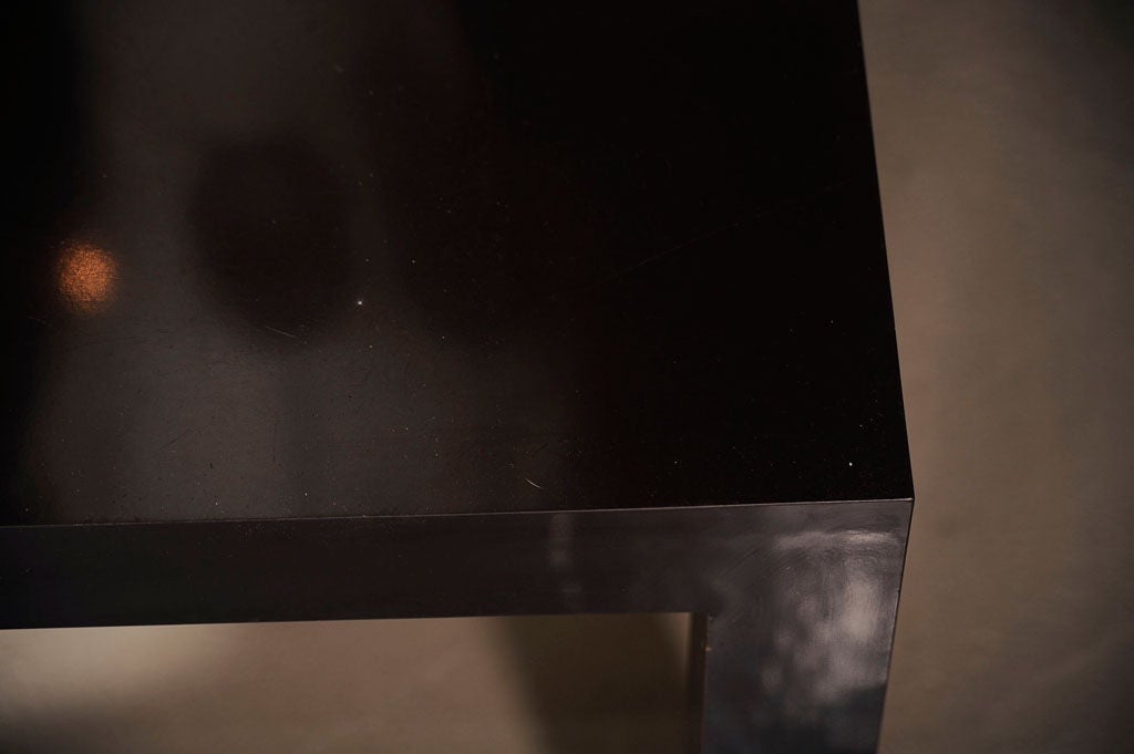 Late 20th Century Parsons Occasional Table in Brown Lacquer by Milo Baughman