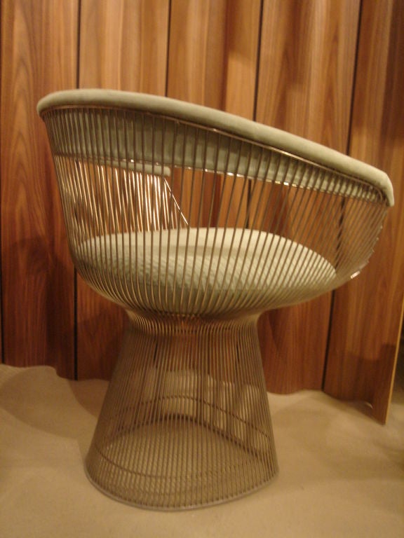 20th Century Set of Vintage Nickel Chairs by Warren Platner for Knoll in COM