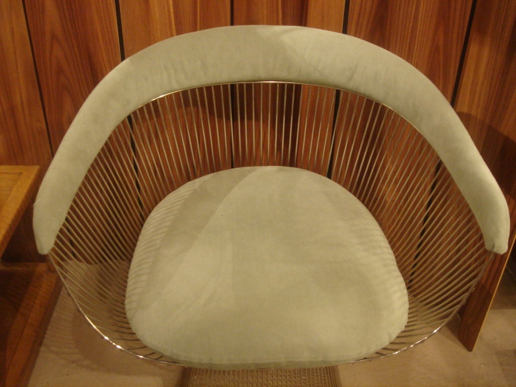 Set of Vintage Nickel Chairs by Warren Platner for Knoll in COM 3