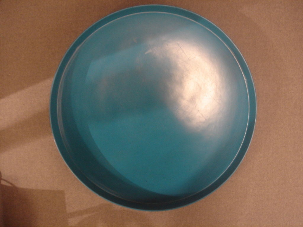1970s Bold Blue Resin Serving Tray