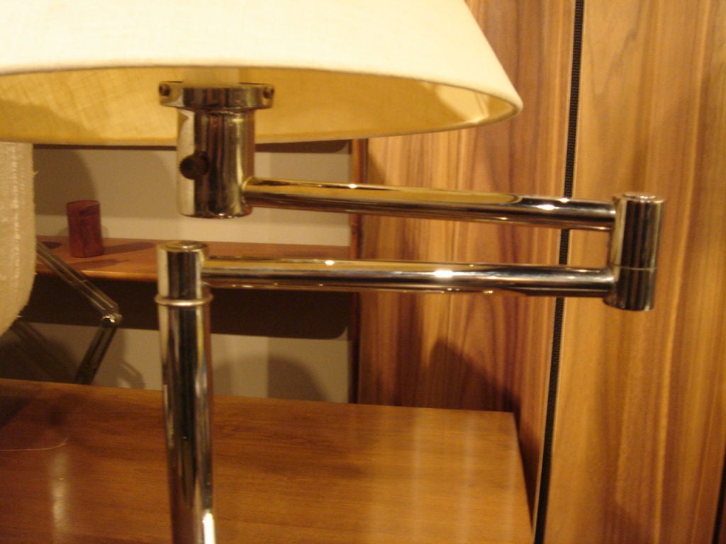 Chrome Swing Arm Desk Lamp by Nessen Studio 1