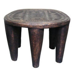 Tabouret Elephant africain vintage de la tribu des Nus