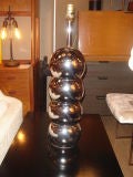 Pair of Chrome Ball Table Lamps