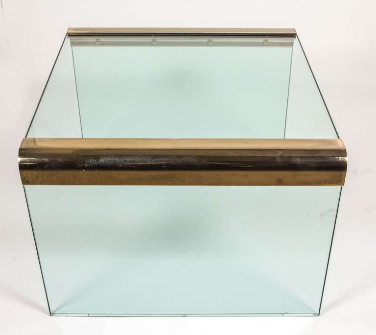 American Glass & Brass End Table by Pace International (2 available; priced individually)