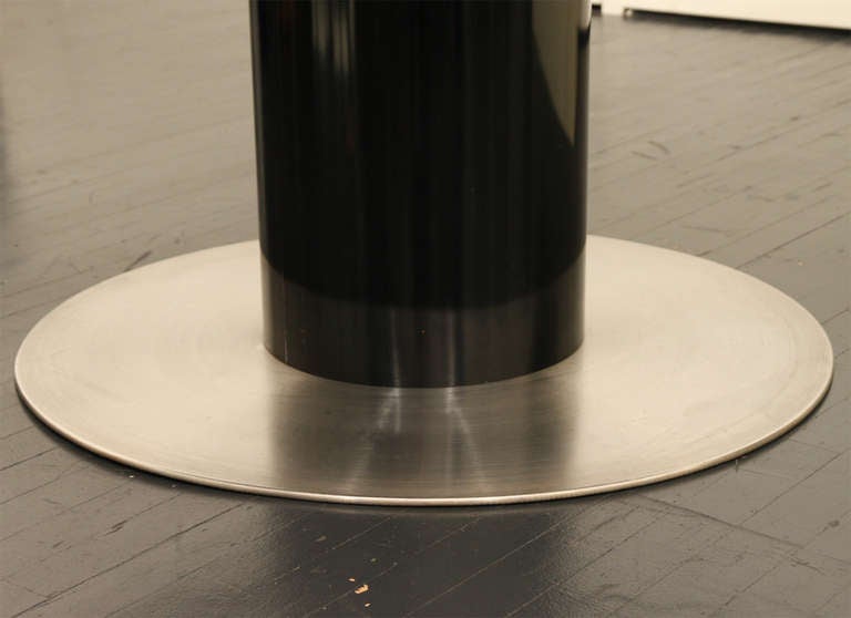 Modern Rare Willy Rizzio Aluminum and Black Lacquer Table