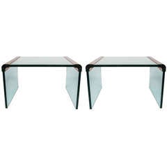 Glass & Brass End Table by Pace International (2 available; priced individually) 6