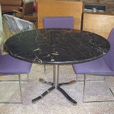 Black Marble & Chrome Table by Zographos