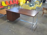 Wood & Steel Desk by Florence Knoll