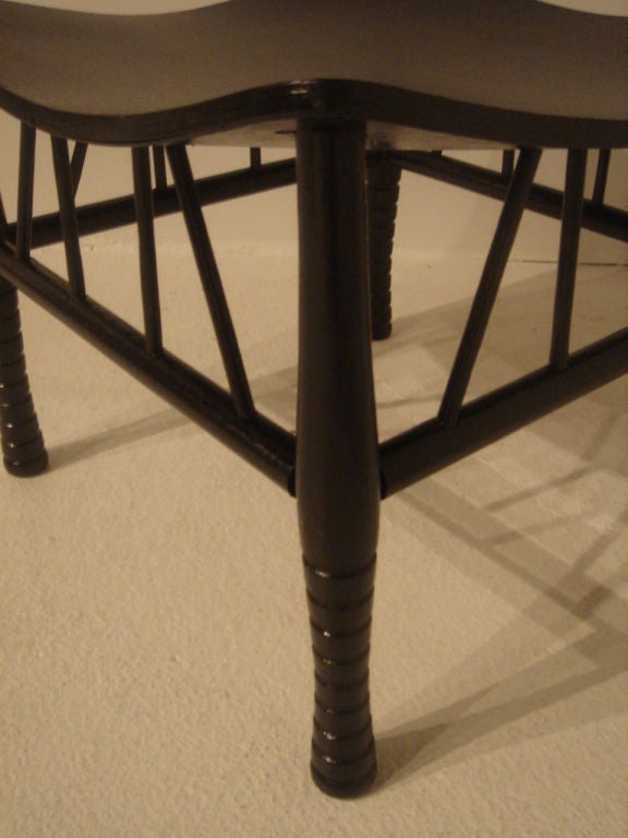 Thebes Stool by Liberty of London in Ebony In Excellent Condition In New York, NY