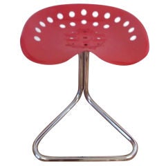 Modern Red Tractor Stool by Achille Castiglioni