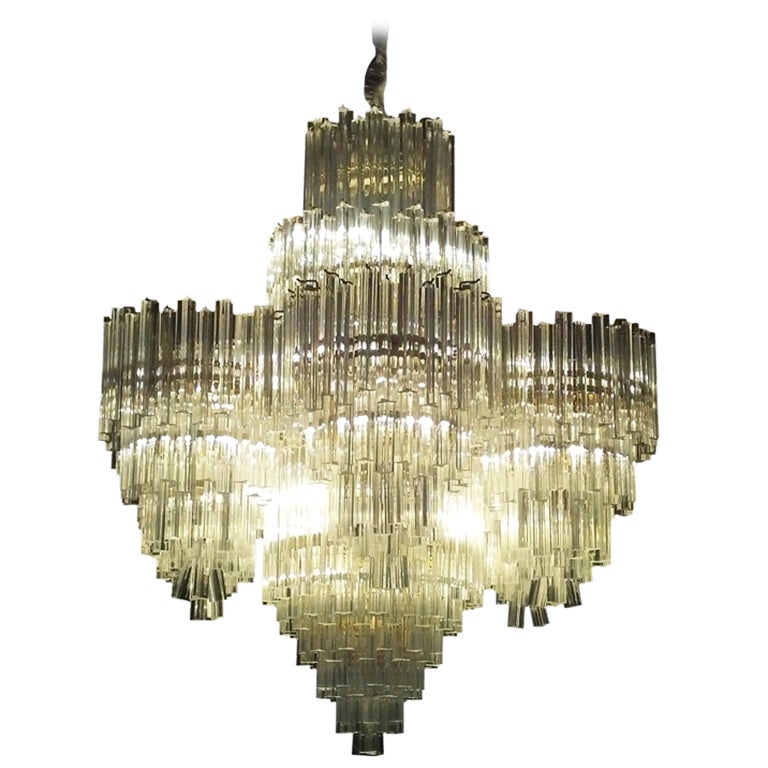 Monumental Lucite Ballroom Chandelier at 1stdibs