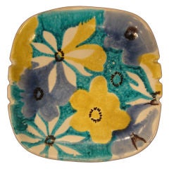 Italian Majolica Floral Dish by Raymor