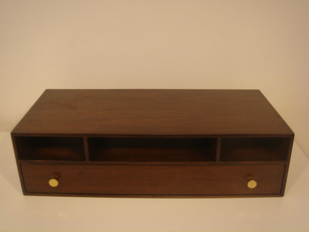 Walnut Valet / Desk Box by Paul Frankl In Excellent Condition In New York, NY