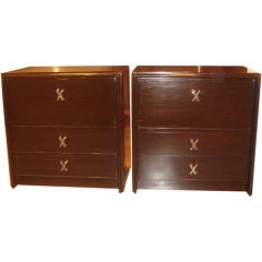 Pair of Night Stands with X Handles by Paul Frankl